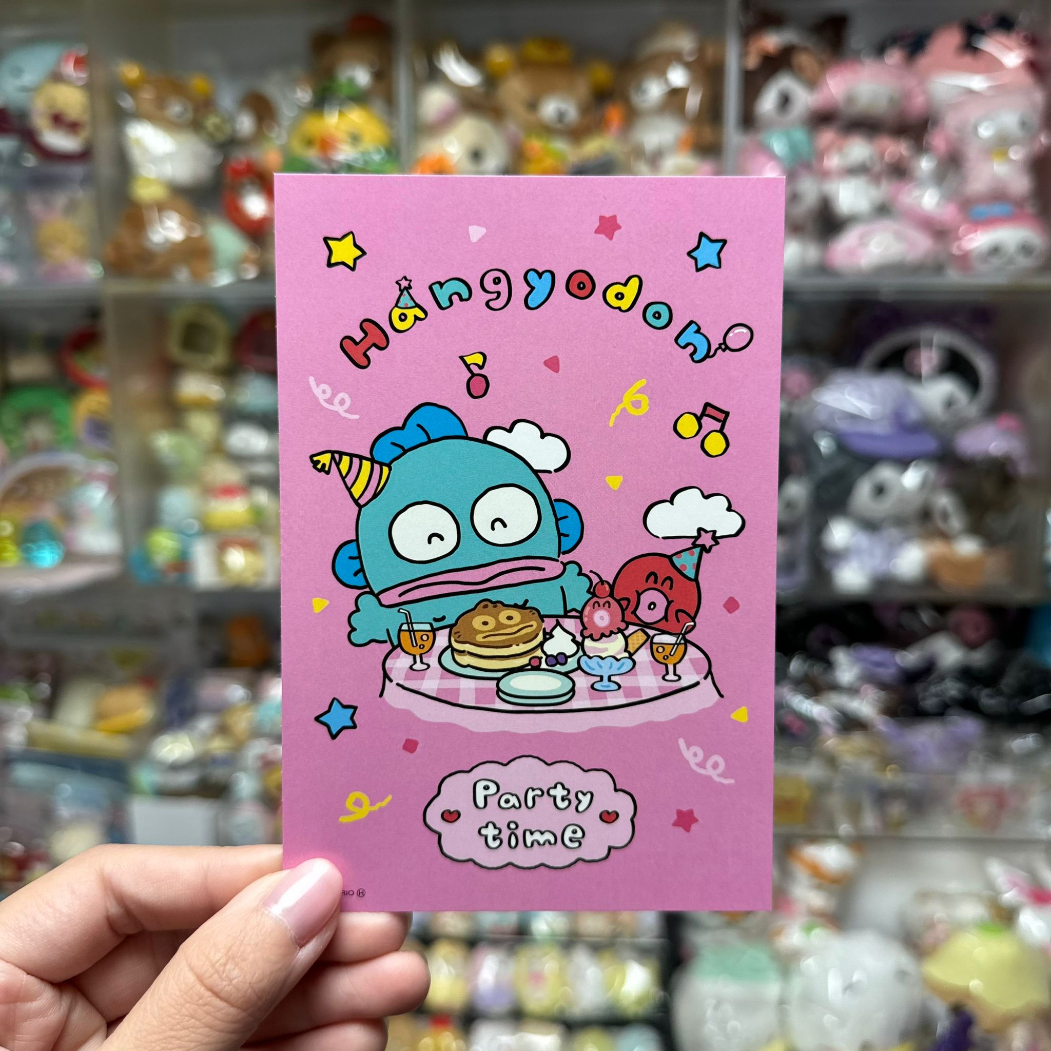 Sanrio Characters Hangyodon 水怪 Party Time 派對系列 Postcard 明信片