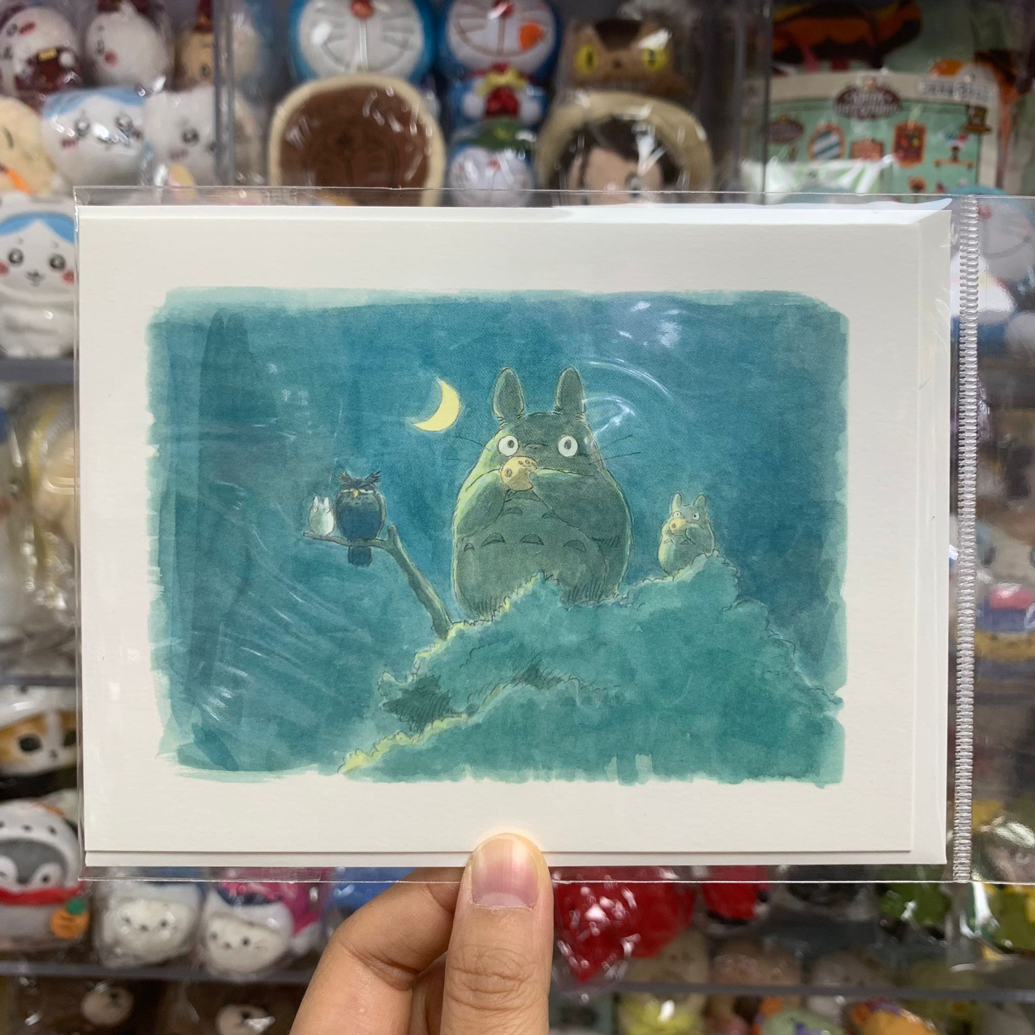 龍貓 水彩畫風 收藏卡 (秋)