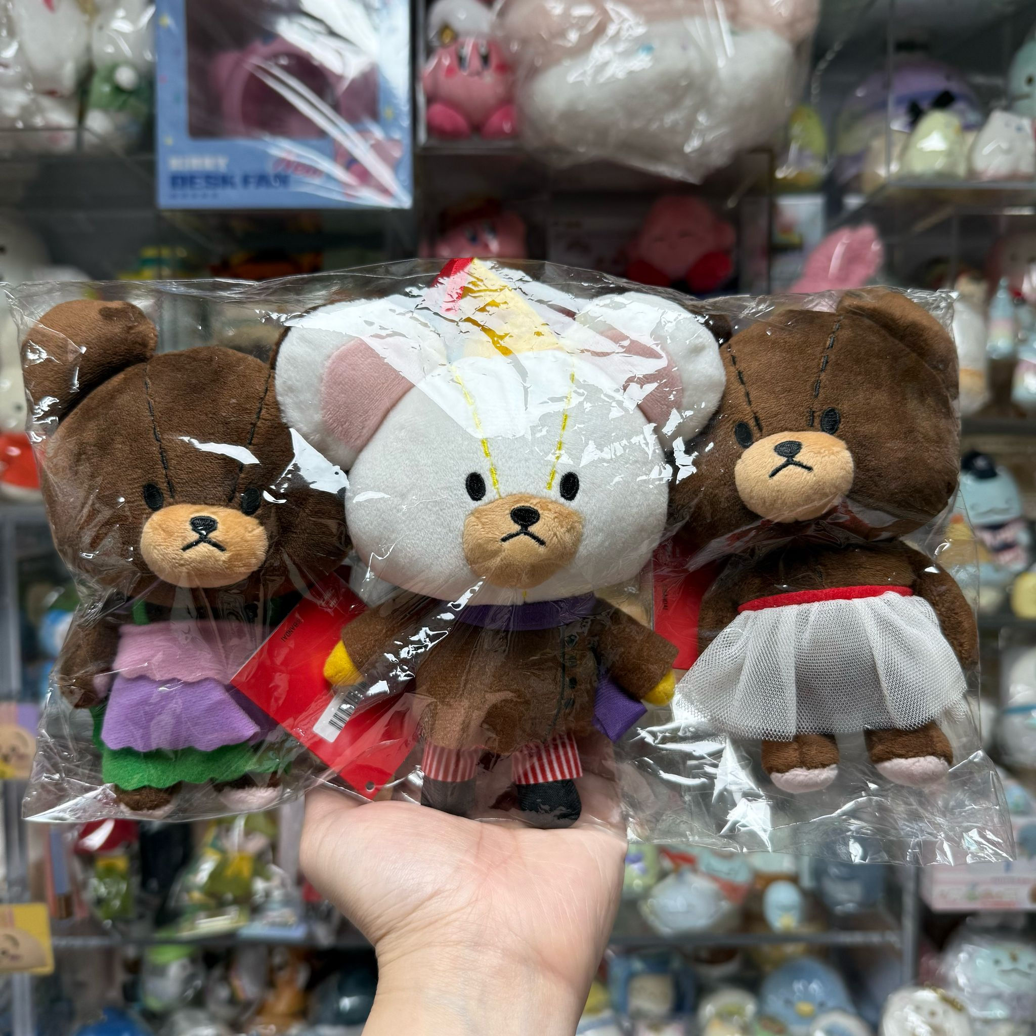 The Bear’s School 小熊學校 Jackie熊 公仔擺設 (一套三隻，三色裙 + 紗裙 + 白熊)