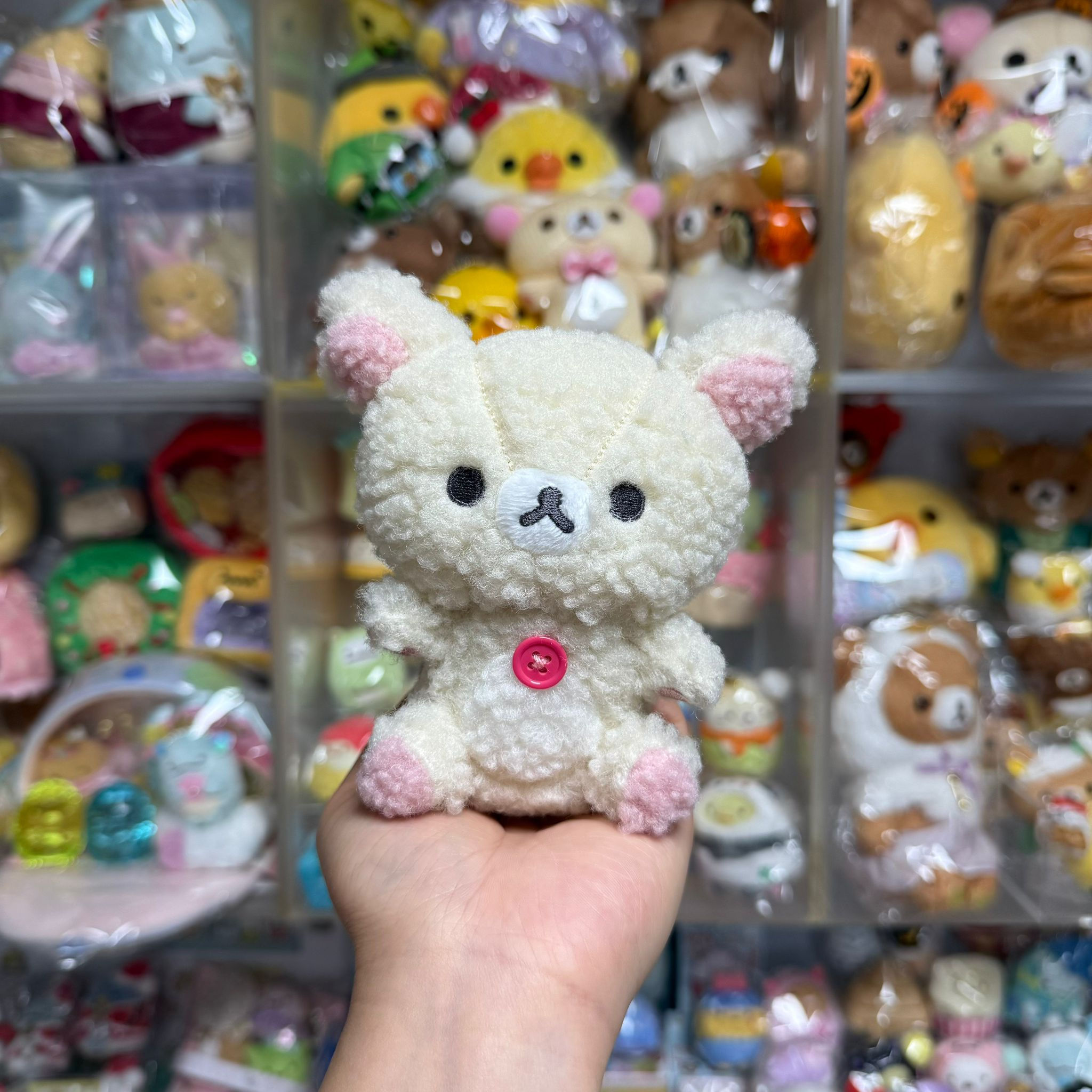 Rilakkuma 鬆弛熊 MOKOMOKO系列 卷毛毛 公仔擺設 - 牛奶熊