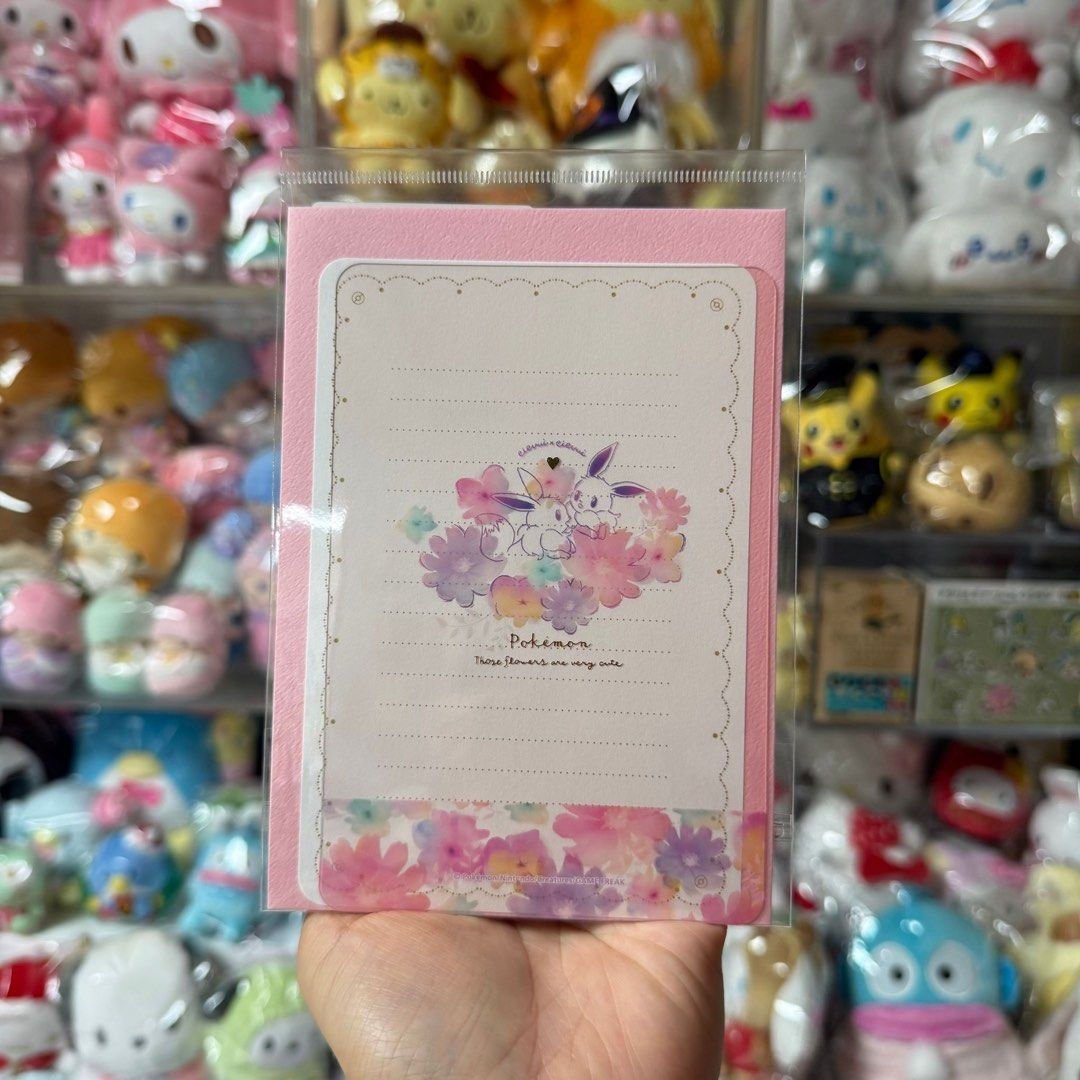 Pokemon 寵物小精靈 Letter Set 信封 信紙 多用途卡 - Eevee 伊貝款
