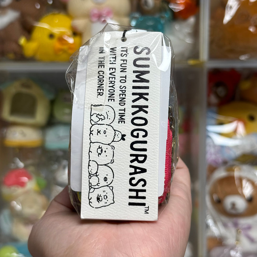 縮圖：Sumikko Gurashi 2018年版 角落生物 牛仔布料 吊飾 公仔 - 白熊