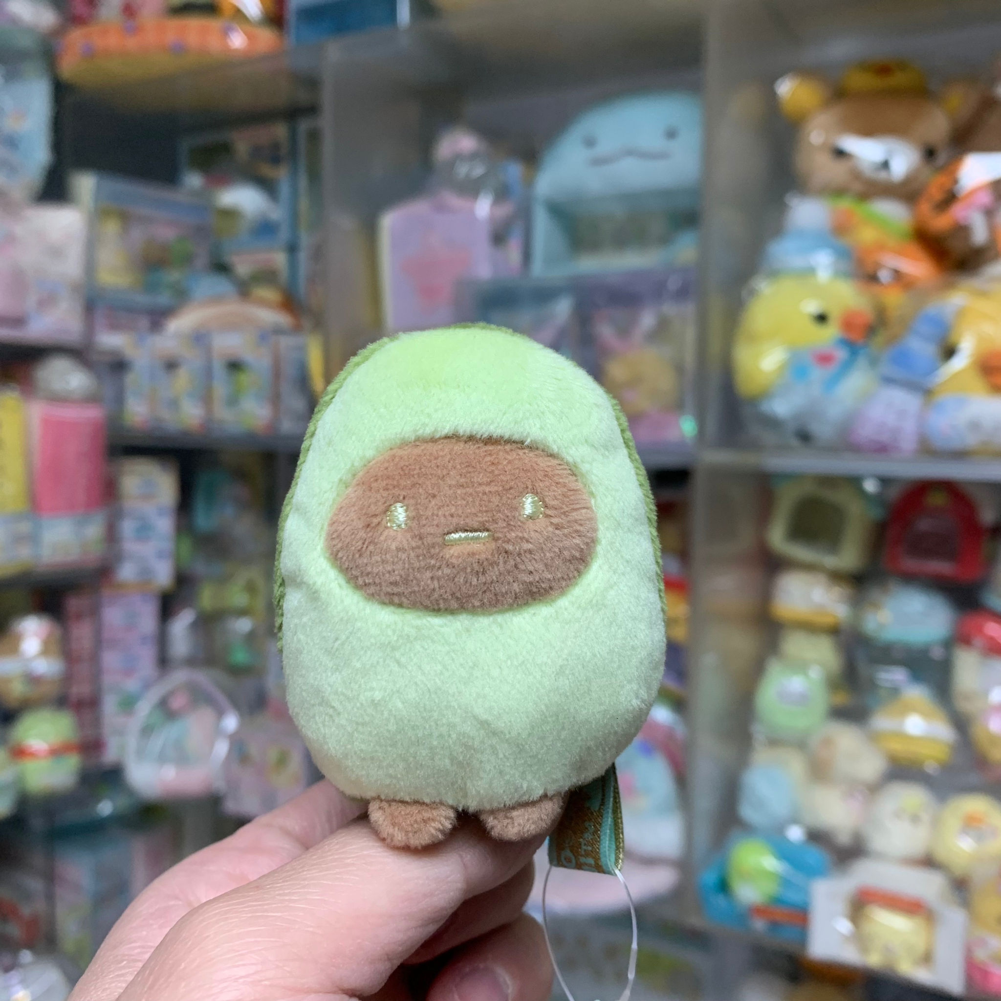 Sumikko Gurashi 角落生物 炸豬扒王國 x 食物造型 細size 手玉 公仔 - 黑珍珠牛油果