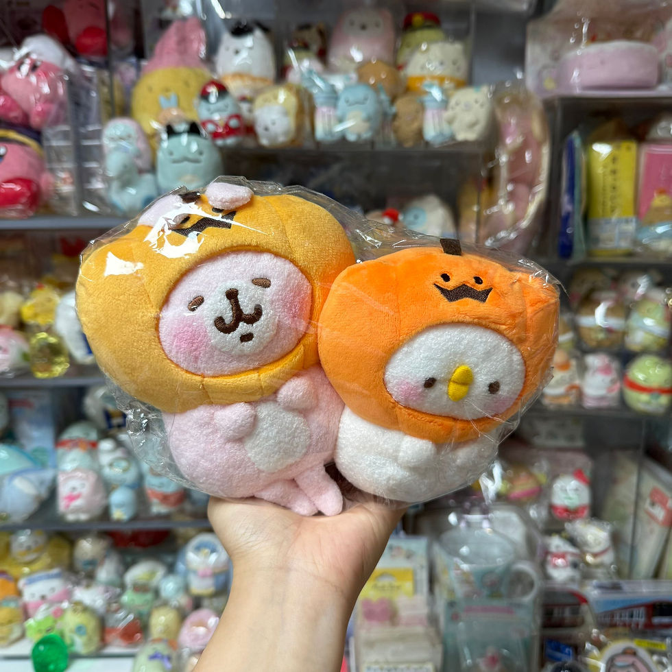 縮圖：Kanahei’s Small Animal 卡娜赫拉的小動物 Halloween 萬聖節 南瓜造型 公仔擺設 - Usagi 粉紅兔兔 & Piske P助