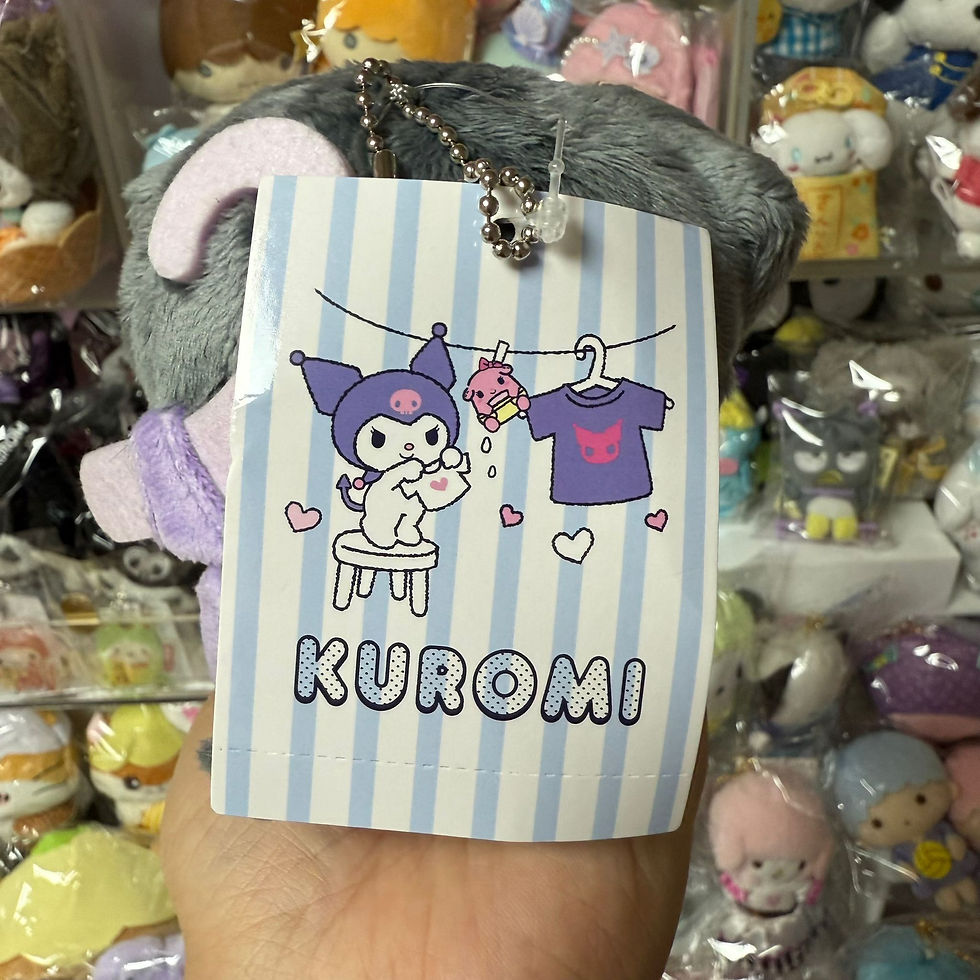 縮圖：Sanrio Kuromi 可羅米 被掛上衣架 不知所措 系列 細Size公仔掛飾