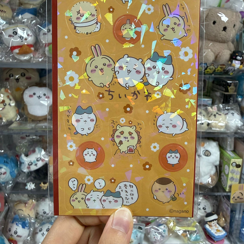 縮圖：Chiikawa 小可愛 閃閃 Sticker 貼紙 (黃色底)