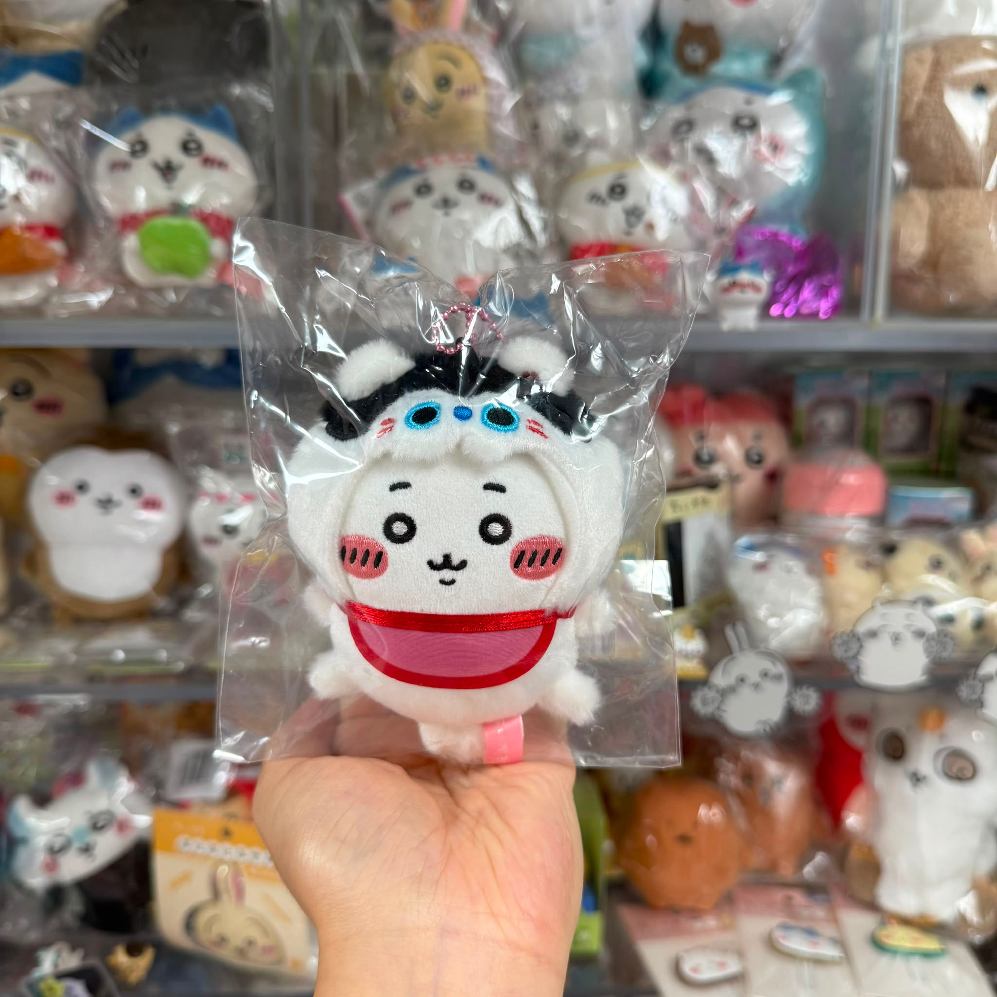 日版 Chiikawa 小可愛 Mogumogu shop 犬張子豆豆眼造型 掛飾公仔 - Chiikawa 小可愛