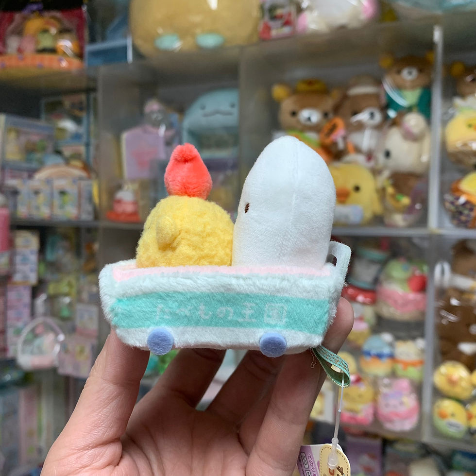 縮圖：Sumikko Gurashi 角落生物 炸豬扒王國 x 食物造型 細size 手玉 公仔 一套三件 - 迷你炸粉隊員 & 白色米粒 & 王國專用車仔收納