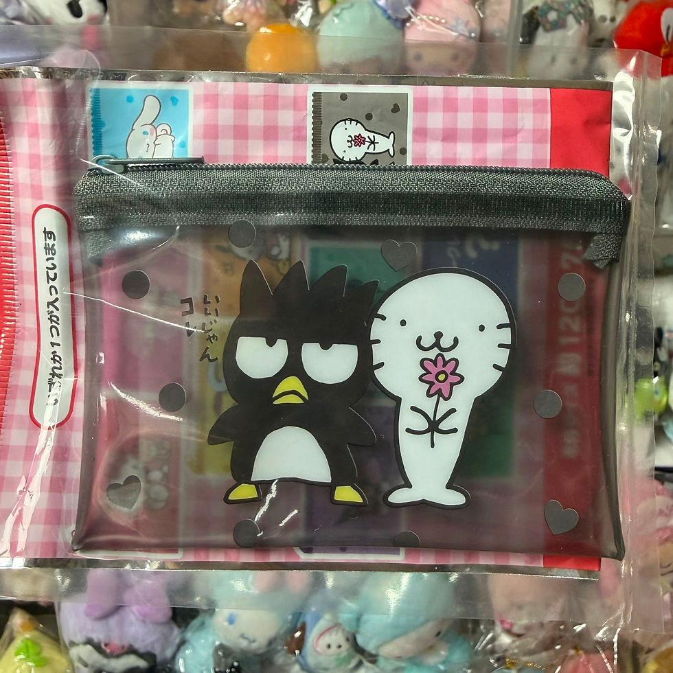 縮圖：日版 Sanrio Characters 半透明 拉鍊袋 zipper bag 盲抽 (約12cm x 7.8cm) - XO Bad Badtz-Maru