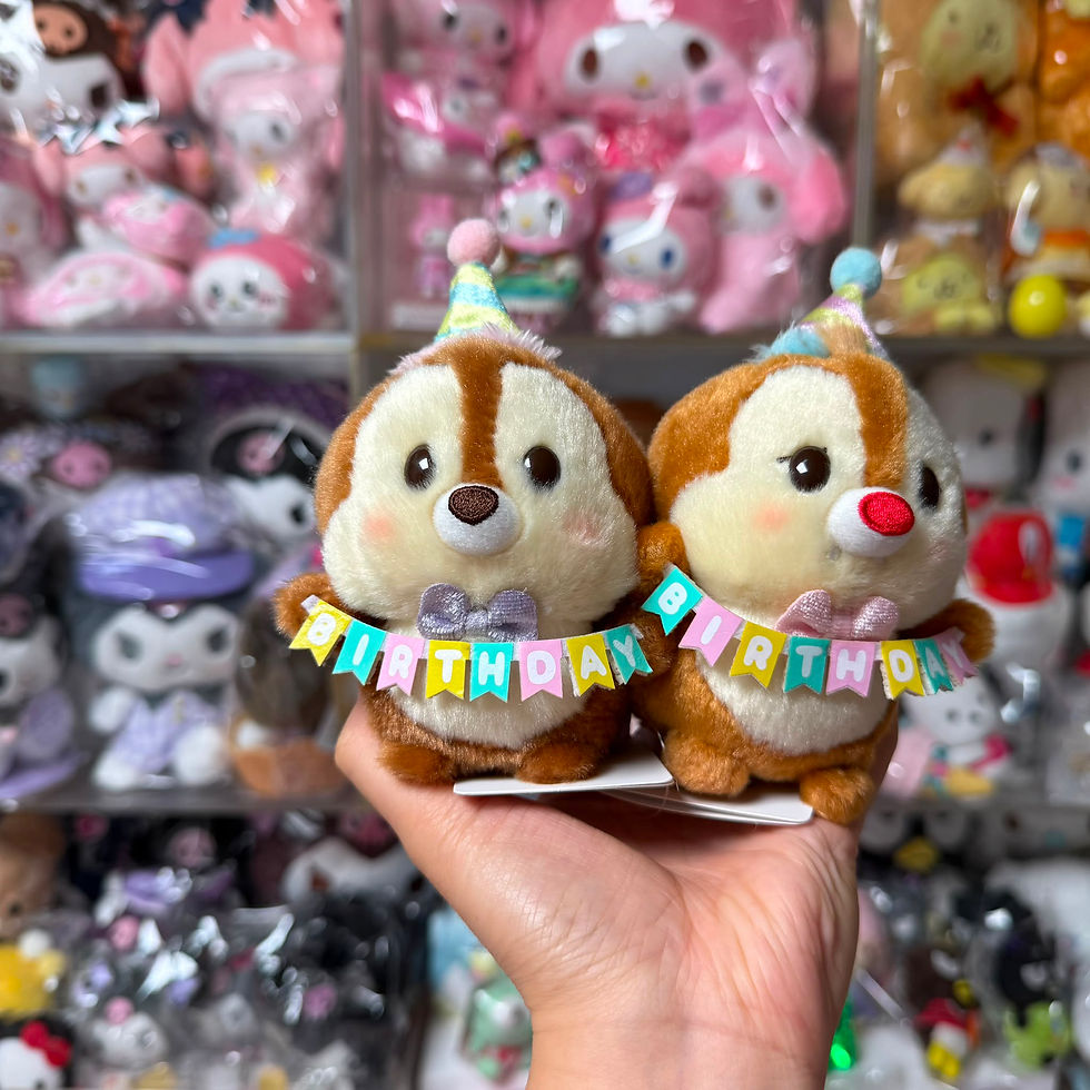 縮圖：日版 DISNEY 豆豉眼 豆豆系列 Chip & Dale 大鼻 鋼牙 BIRTHDAY 生日造型 2026 擺設公仔