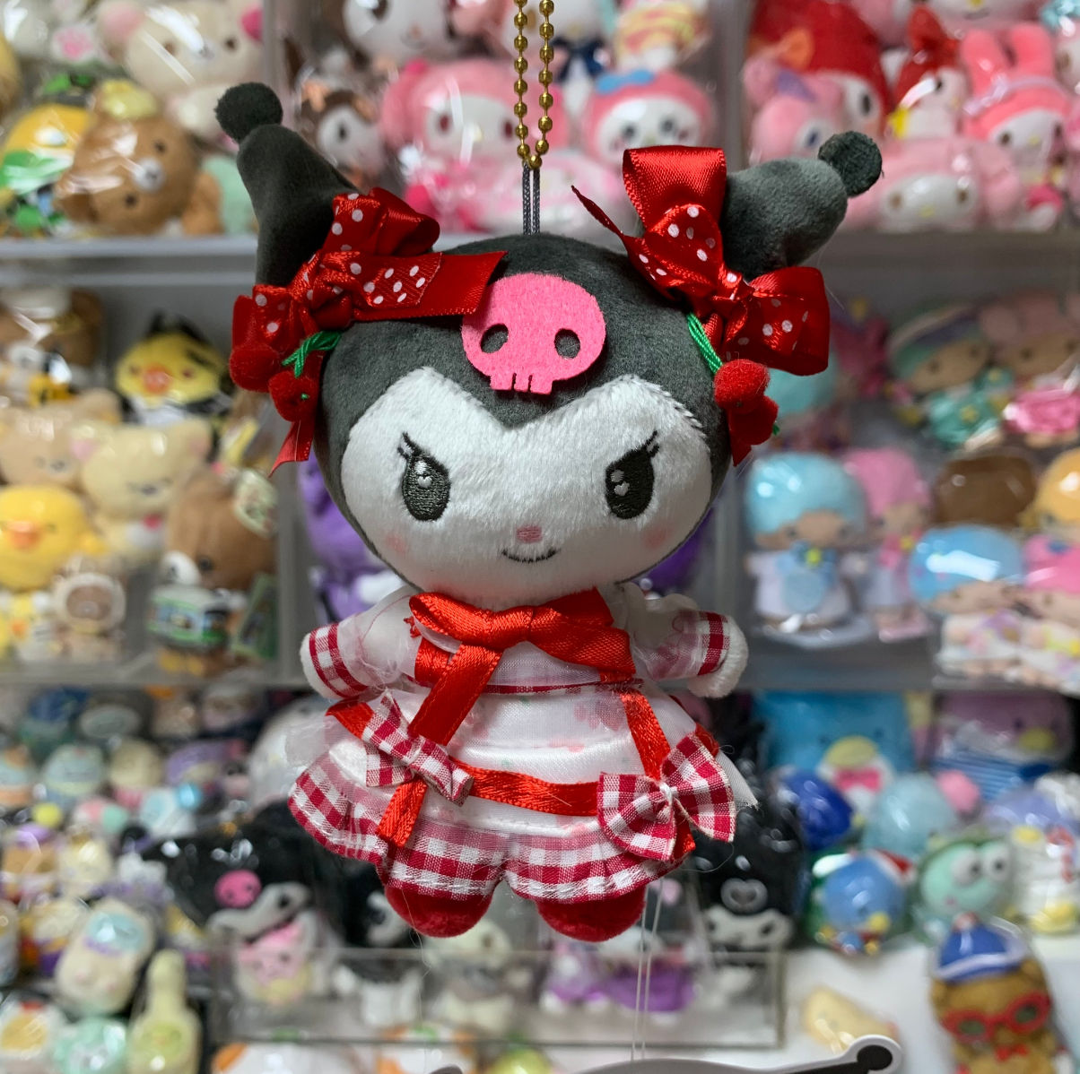 Sanrio Characters 車厘子造型 細公仔掛飾 - Kuromi 可羅米