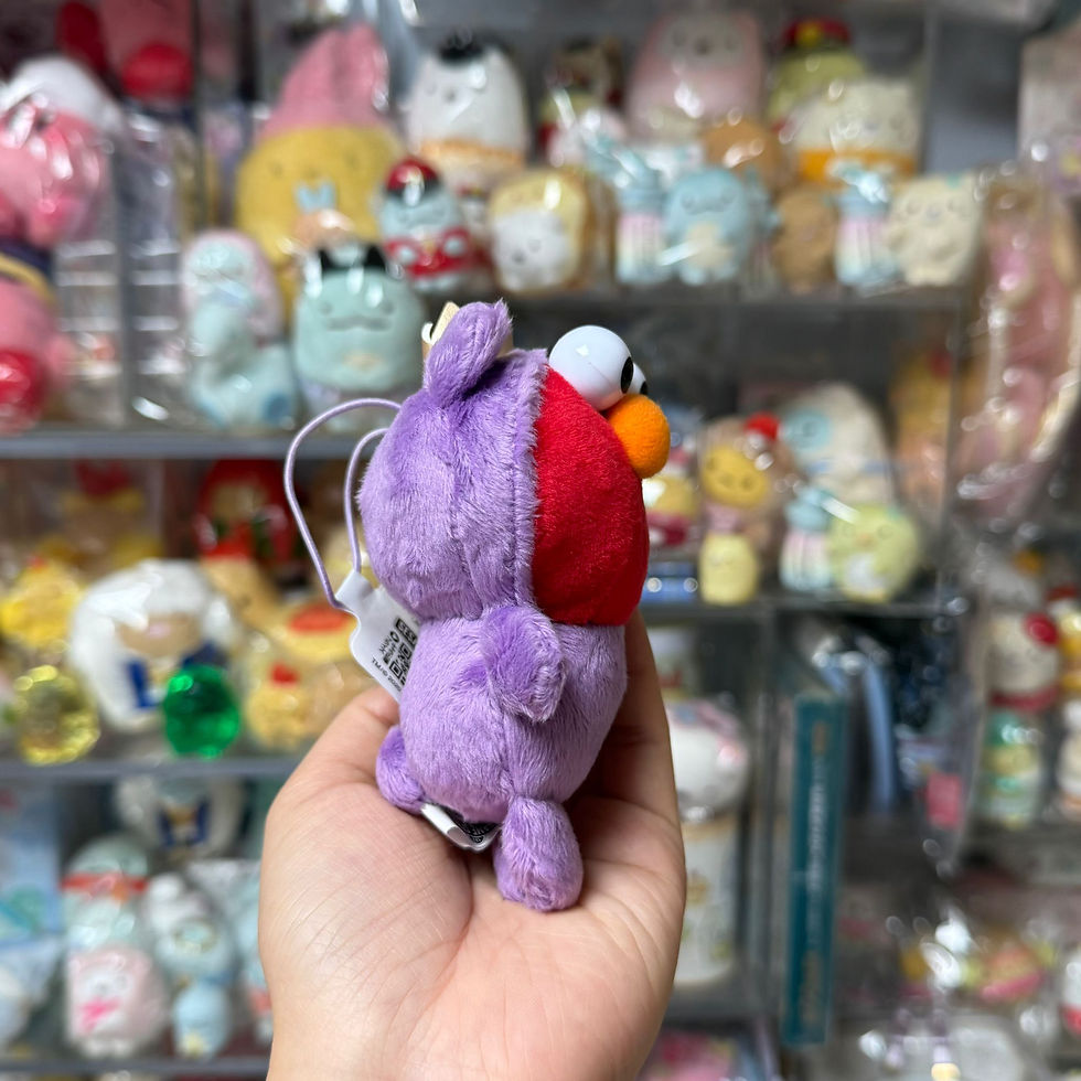縮圖：Sesame Street 芝麻街 Elmo 皇冠 紅色衫 & 紫色衫 掛飾公仔 (一對)