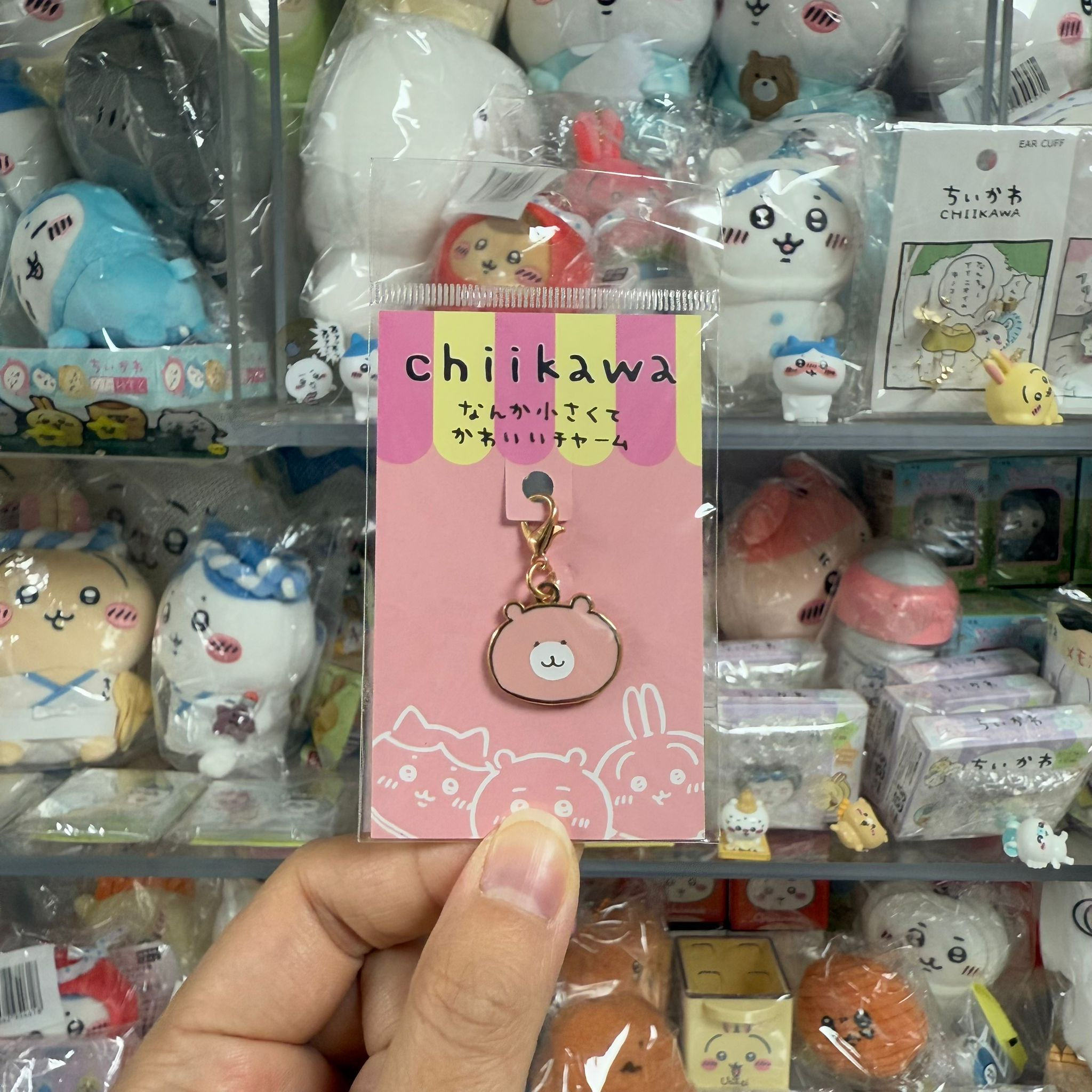 Chiikawa 小可愛 細Size鐵牌掛飾 - 粉紅小熊