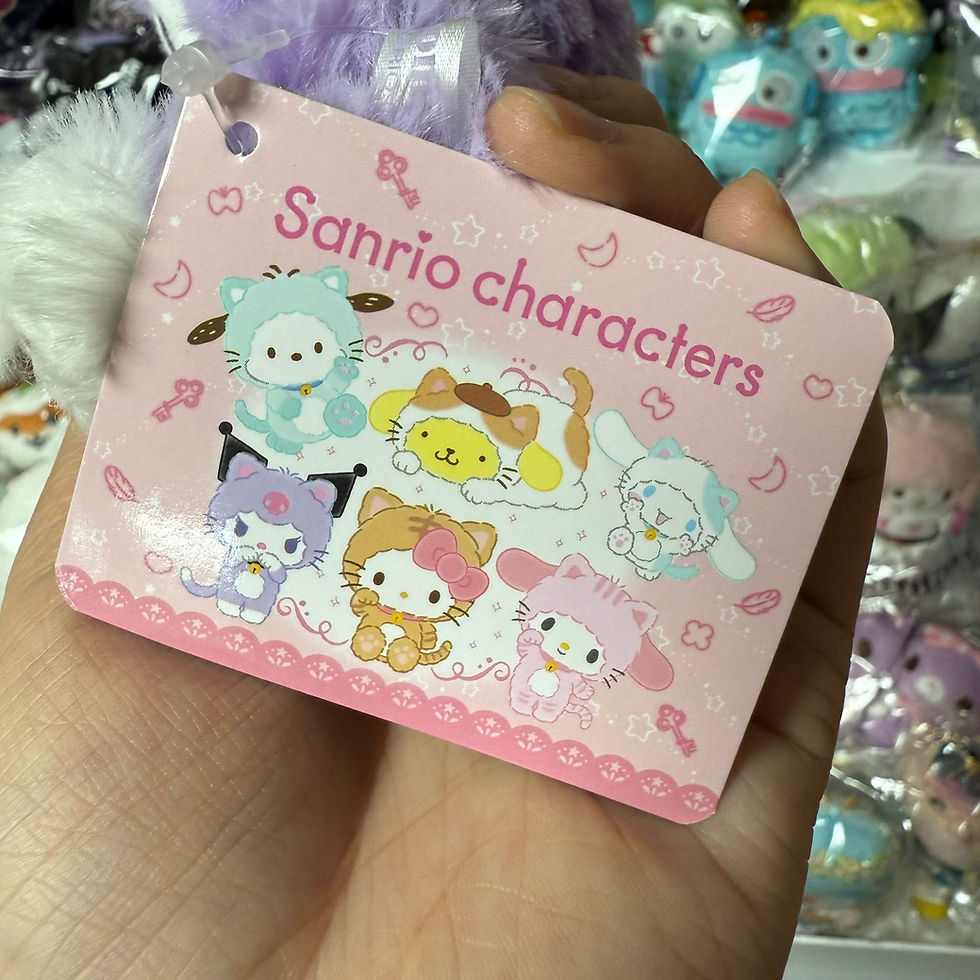 縮圖：日版 Sanrio 扮貓咪系列 中Size 公仔擺設  - Kuromi 可羅米