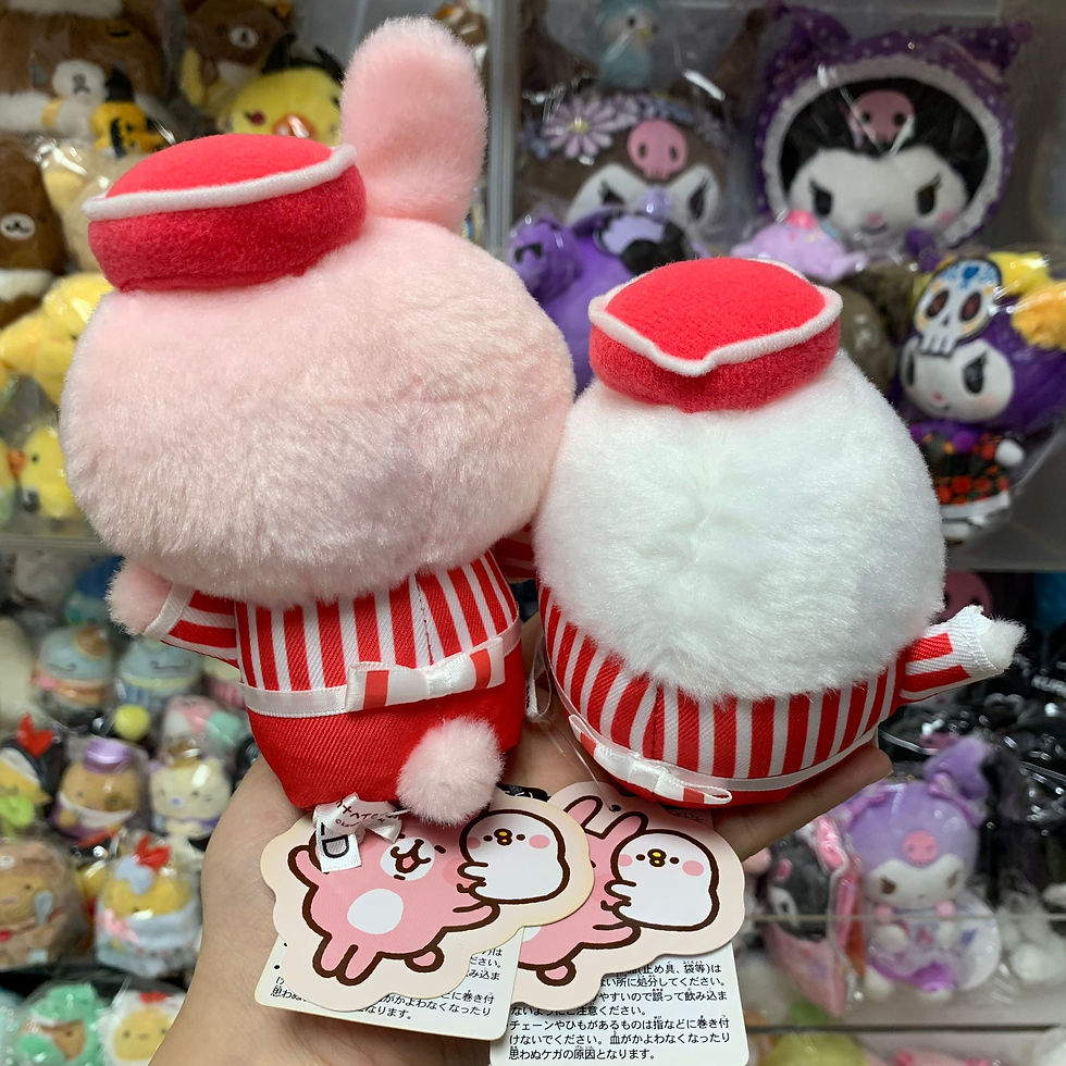 縮圖：Kanahei’s Small Animals 卡娜赫拉的小動物 Piske & Usagi 粉紅兔兔 + P助 Yurutto Diner 中size 公仔