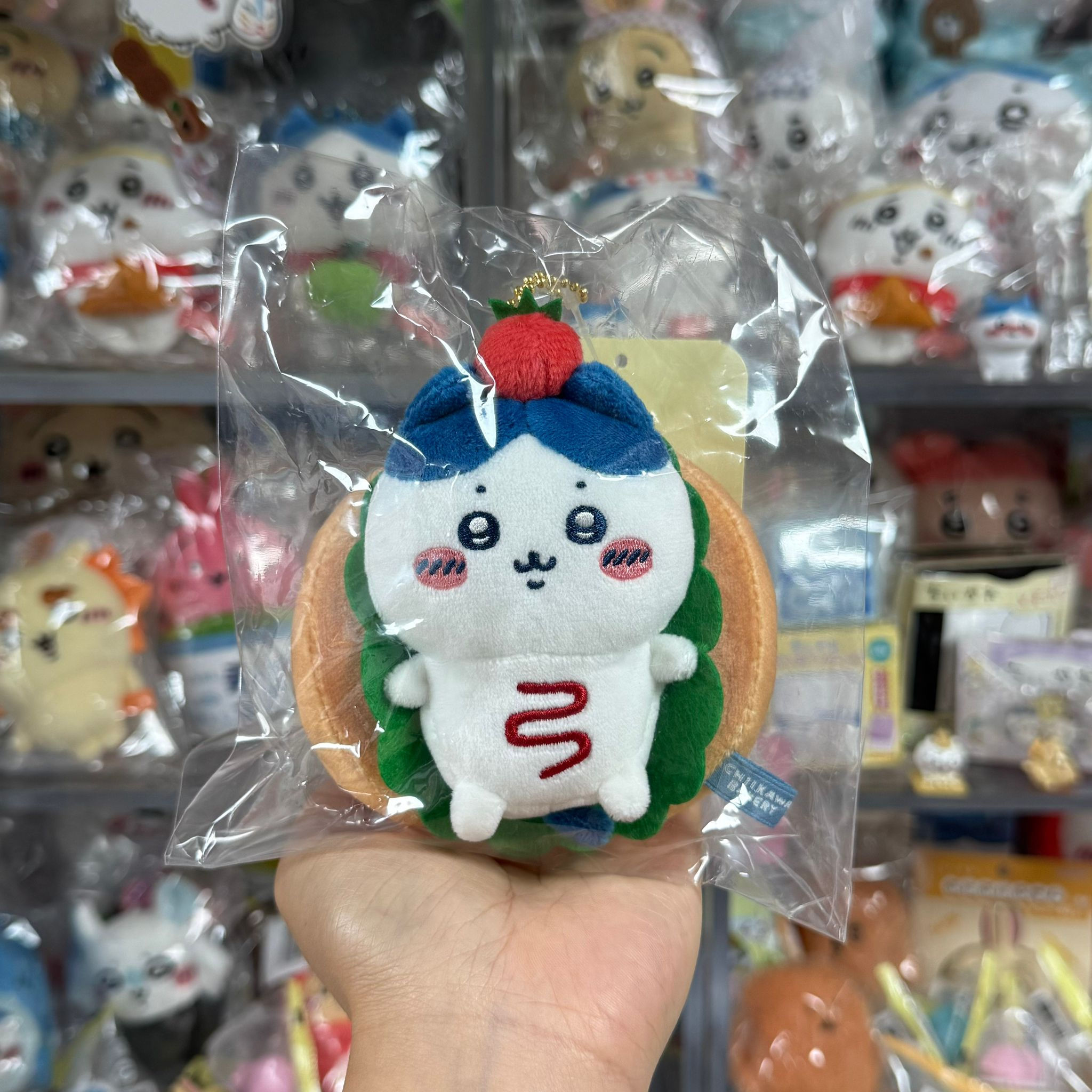 Chiikawa 小可愛 麵包舖系列 公仔掛飾 - Hachiware 小八貓 夾麵包