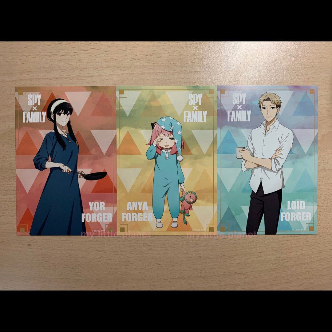 SPY x FAMILY 間諜家家酒 Loid Yor Anya 家居服 ver. 特典卡 set 3款