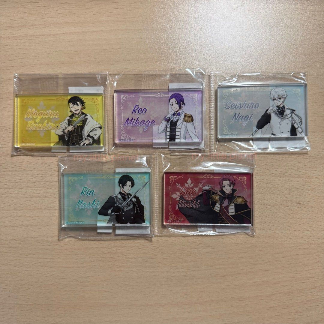 Blue Lock 貴族風 透明 骨牌 mini 壓克力 - 蜂樂 / 玲王+凪 / 凛+冴