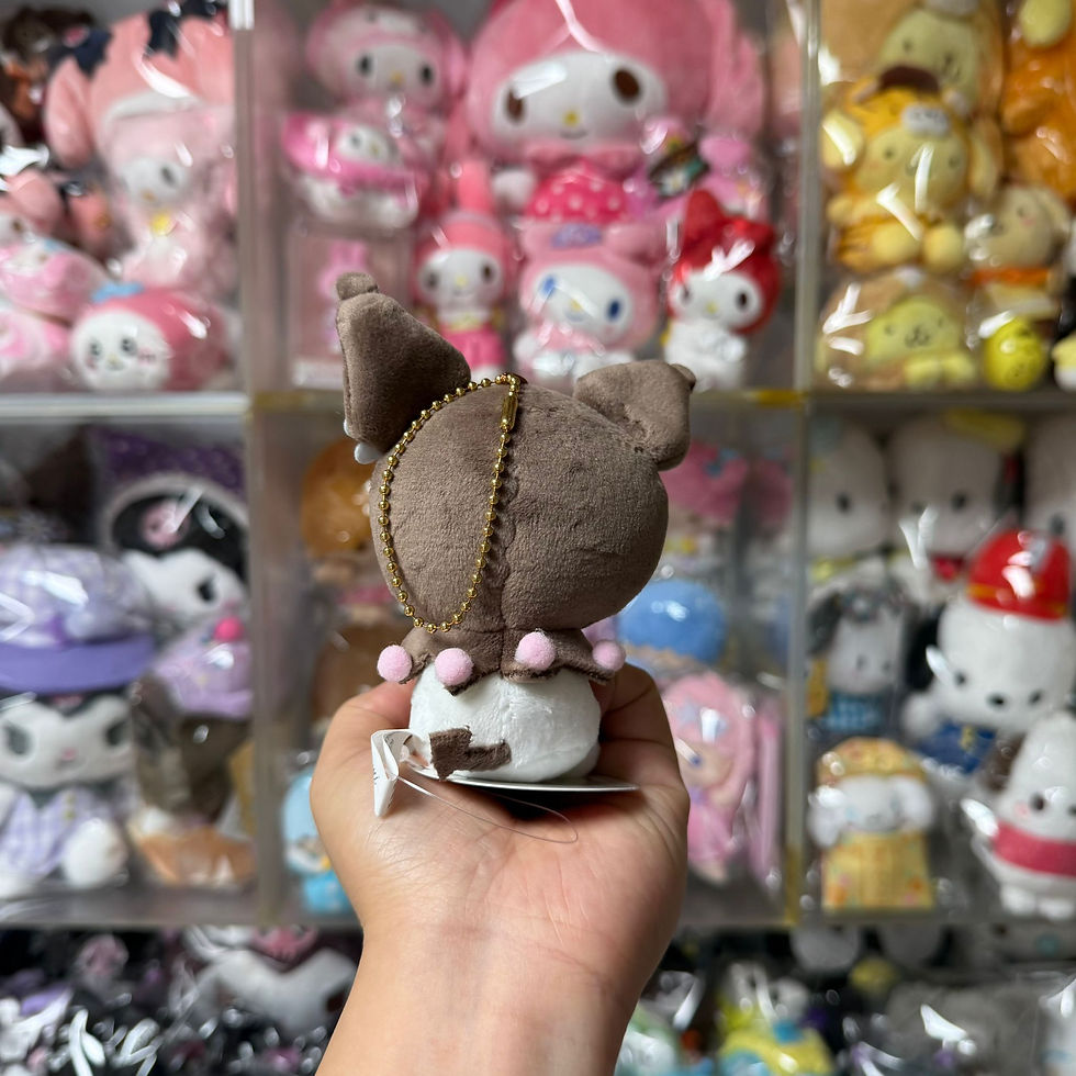 縮圖：日版 Sanrio Kuromi 可羅米 花花系列 細 掛飾 公仔