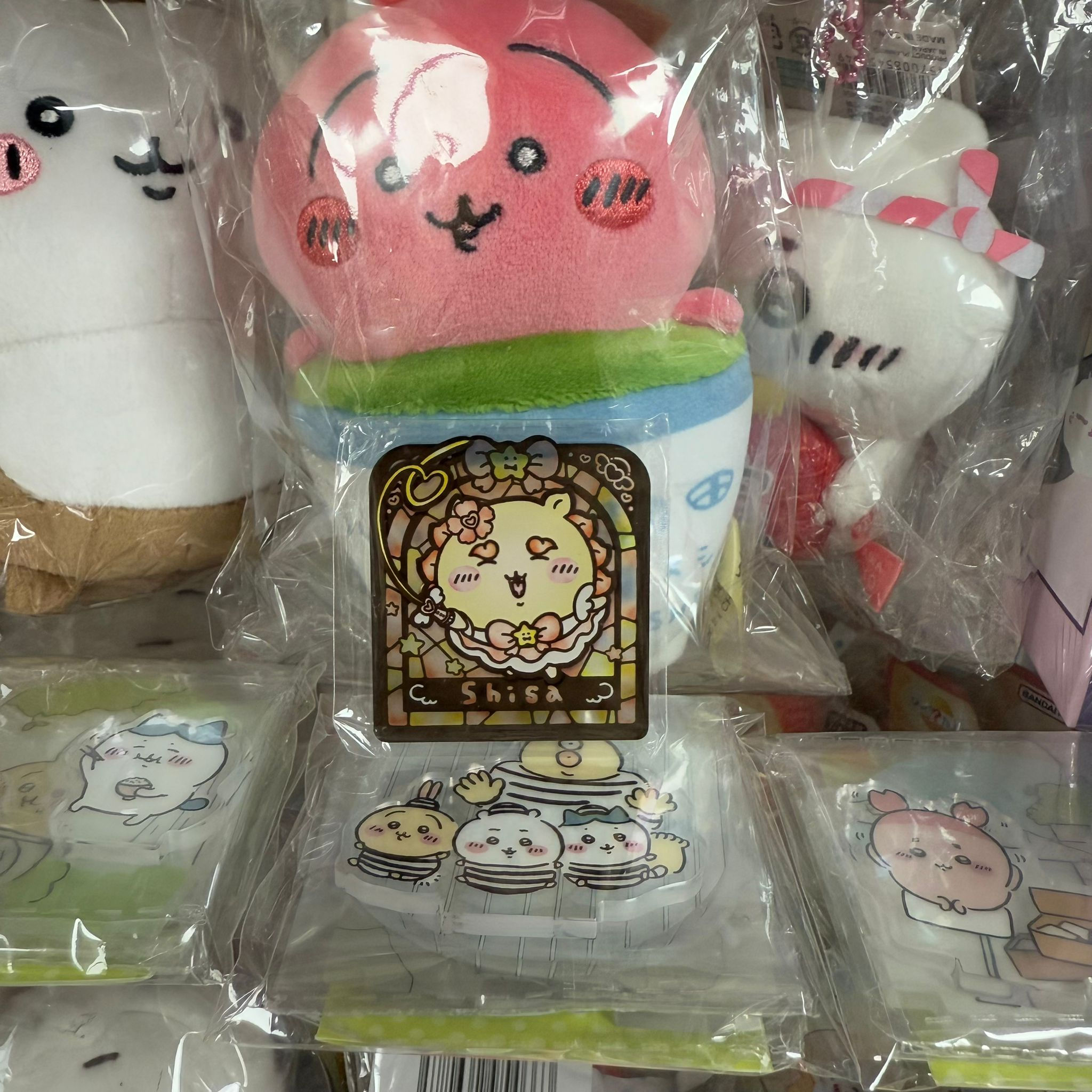 Chiikawa 小可愛 魔法少女系列 彩繪玻璃風 半透明 膠牌 扣針 - 風獅爺