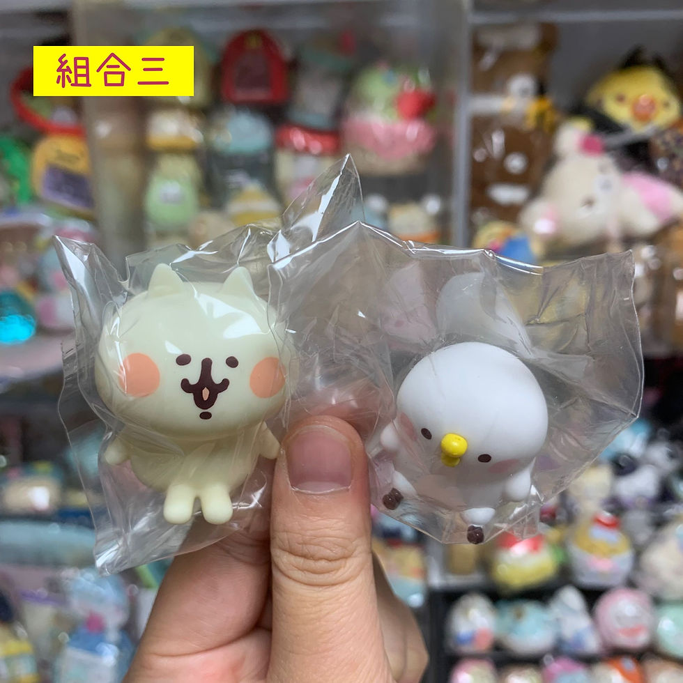 縮圖：Kanahei’s Small Animals 卡娜赫拉的小動物 Piske and Usagi P助與粉紅兔兔 絕版食玩 膠細Size手指公仔擺設