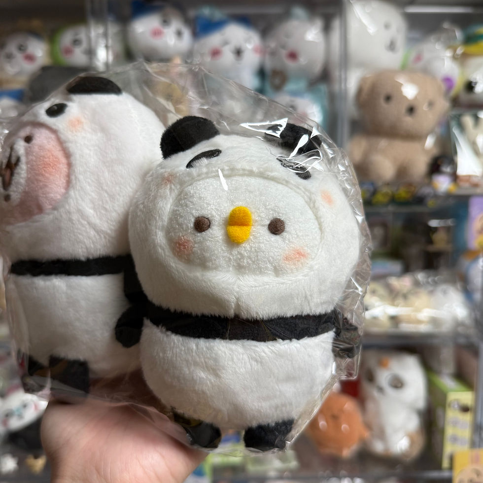 縮圖：Kanahei’s Small Animals 卡娜赫拉的小動物 2022年 熊貓造型 公仔擺設 - Usagi 粉紅兔兔 + Piske P助 (一對)