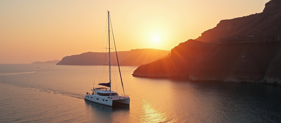 A Santorini Sunset Catamaran Cruise
