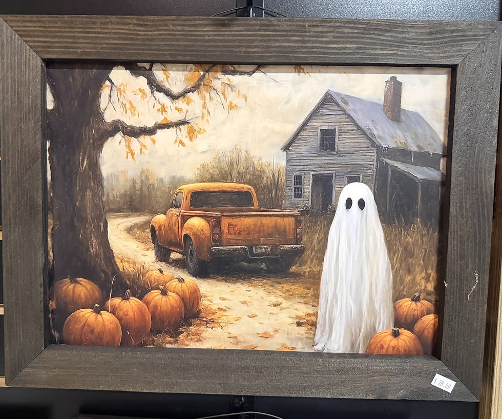 Fall Ghost Rustic Print