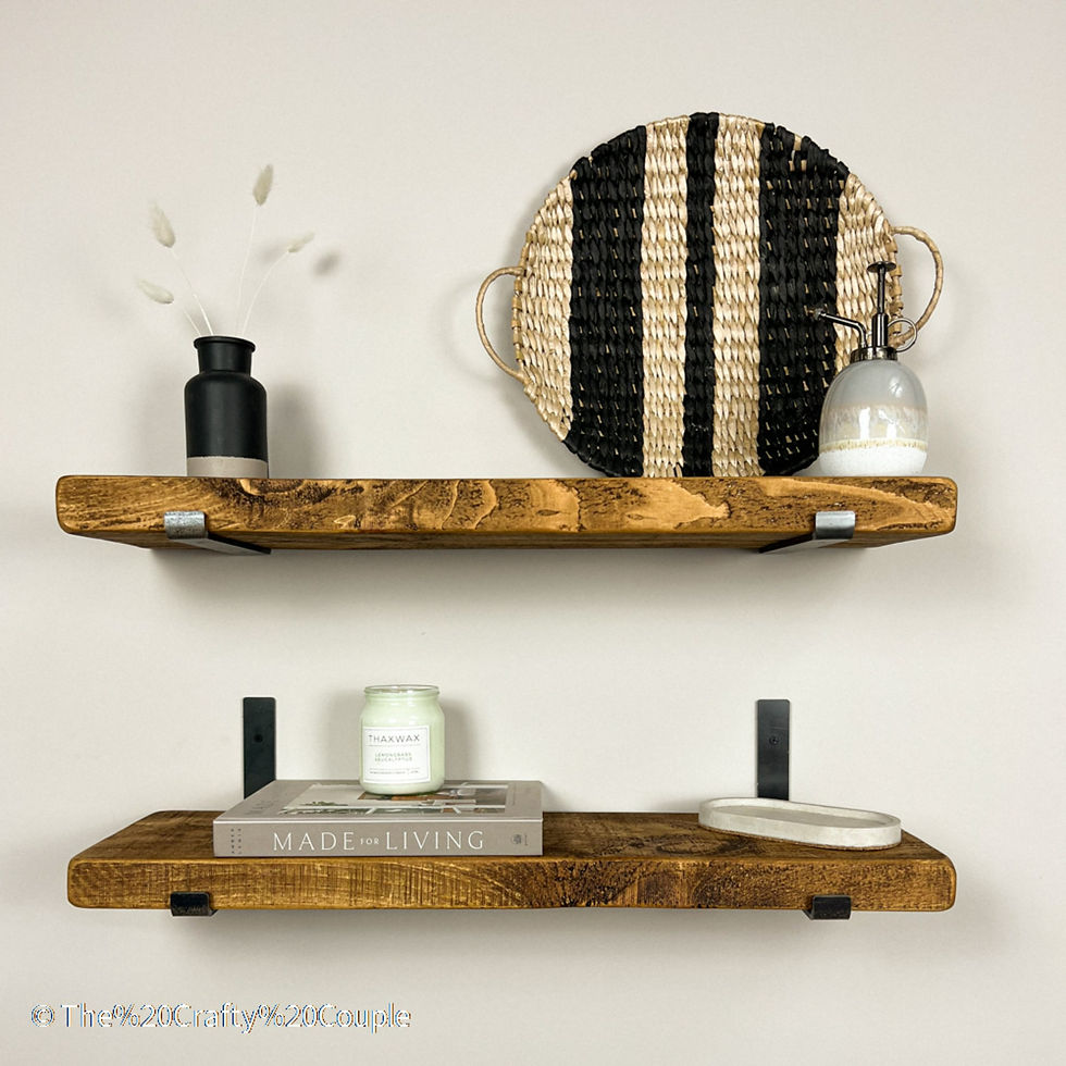 Rustic Shelf with J Brackets