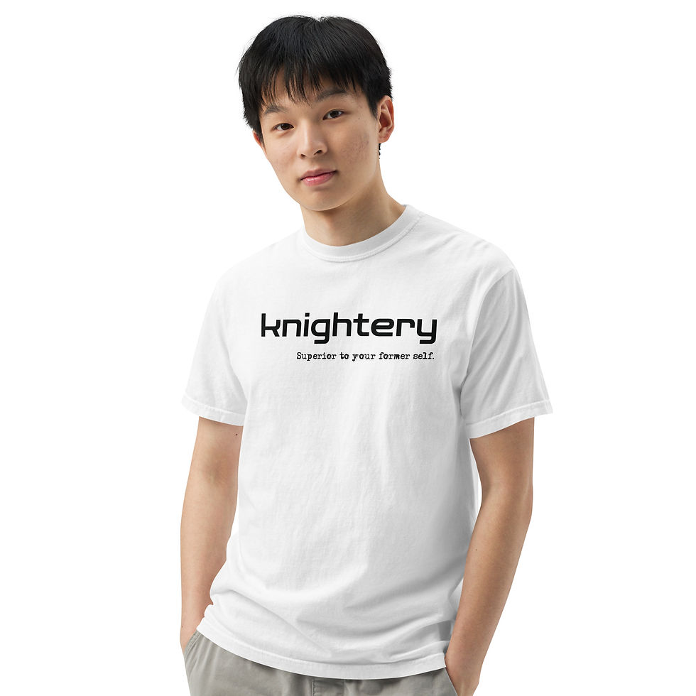 Thumbnail: Black Name Tagline Front on White T-Shirt