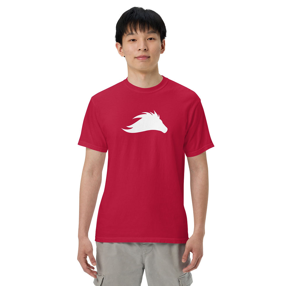 Thumbnail: White Logo Mark on Dark Men's T-Shirt