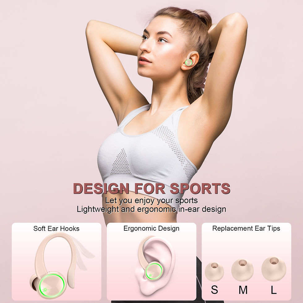 Thumbnail: Wireless Earbuds Sports 4 ENC Noise Cancelling Mic, IPX