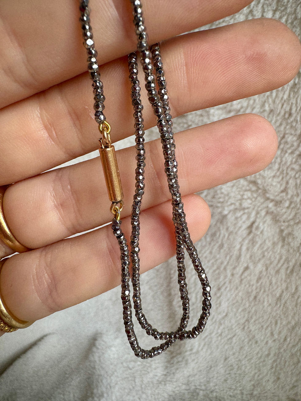 Thumbnail: Victorian Cut Steel 16" Necklace