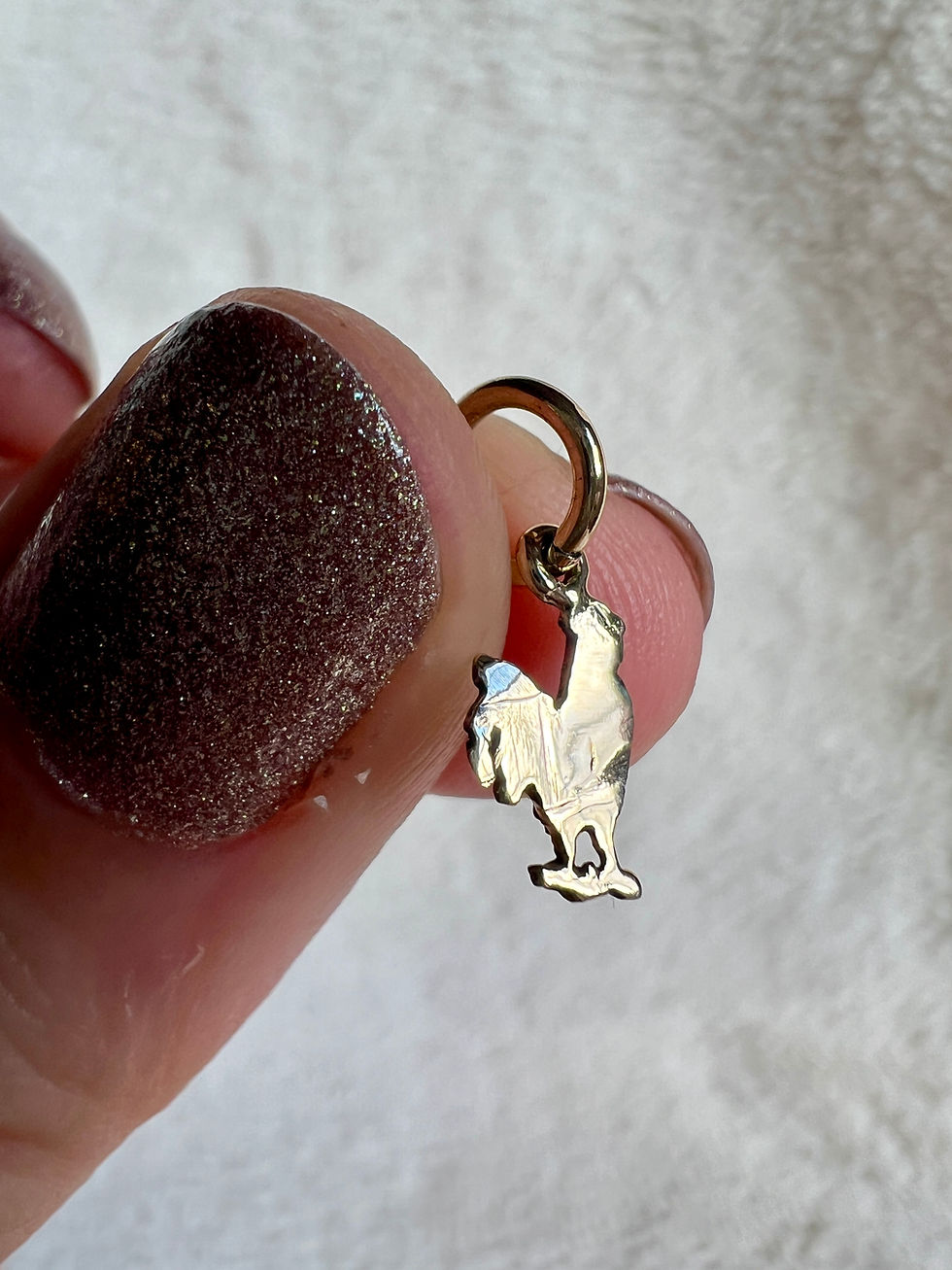 Thumbnail: Victorian French 18ct Rose Cut Diamond Cockerel Pendant
