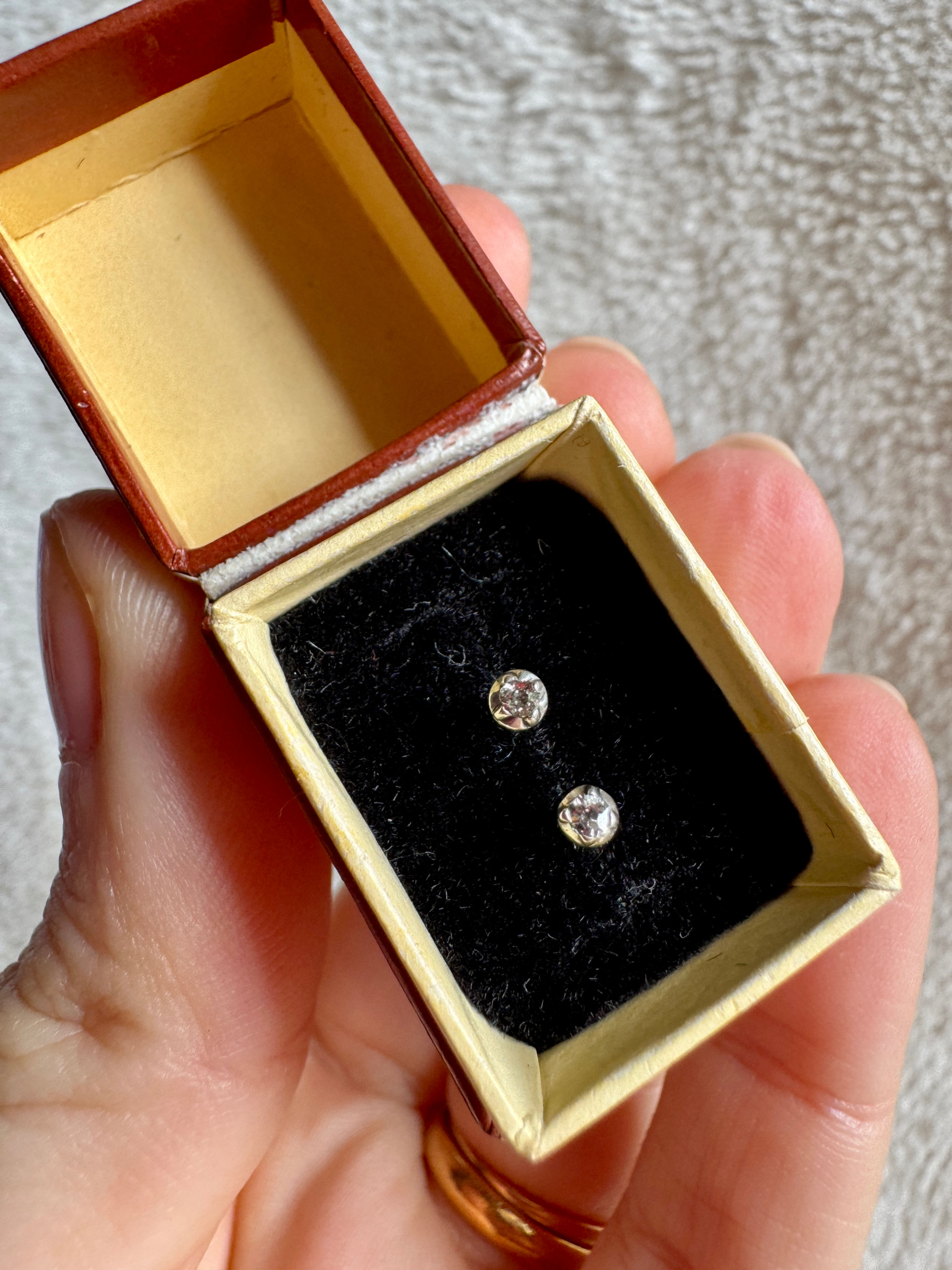 Victorian 9ct Diamond Earrings
