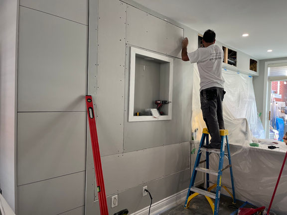 Drywall repair and wall patching work