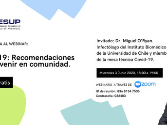 Webinar: COVID-19 Recomendaciones para prevenir en Comunidad