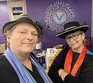 victoria and sylvia with hats.jpg