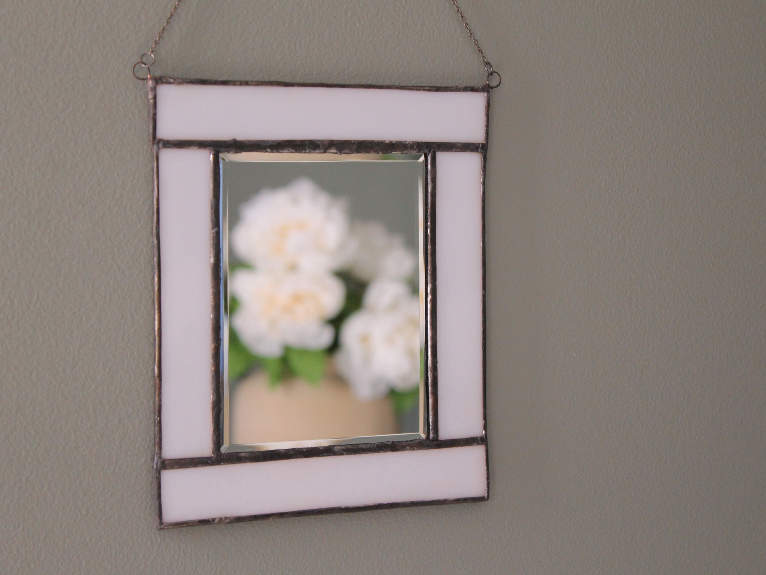 Handmade Stained Glass Beveled Mirror