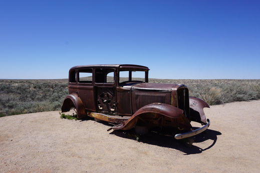 Studebaker on Route 66 in Petrified Forest NP