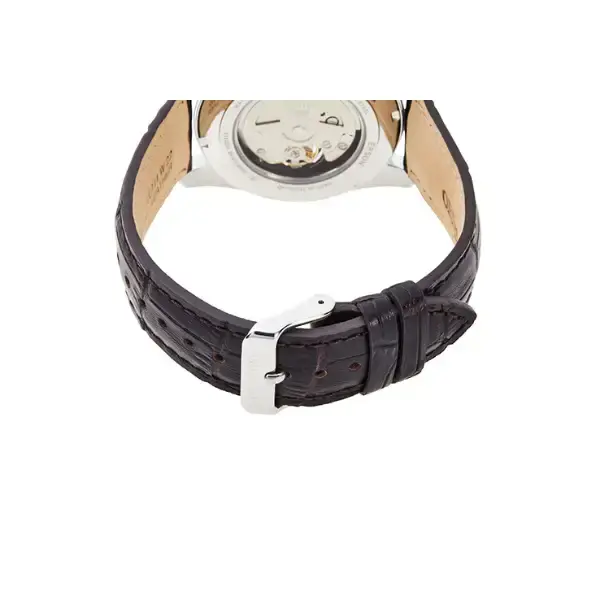 Thumbnail: Orient Stretto RN‑AR0004Y Men’s Automatic Open‑Heart Watch – Brown Dial, Classic