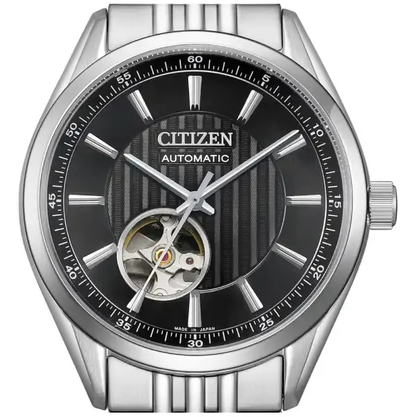 Thumbnail: Citizen Collection NH9110-90E Automatic Mechanical Classic Open Heart Black Dial