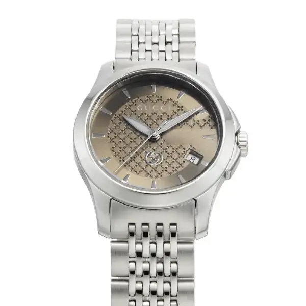 Thumbnail: Gucci Dive Collection Quartz Stainless Steel YA1265007 Dial Brown Ladies Watch 