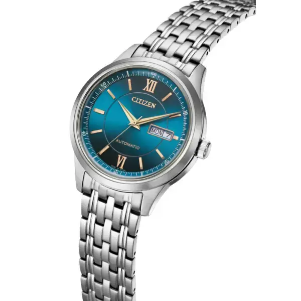 Thumbnail: Citizen Jinbiju Limited Edition NY4050-71L Automatic Blue Dial Steel Watch