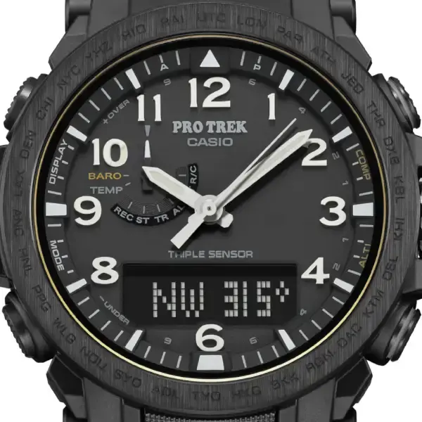 Thumbnail: Casio PRO TREK PRW-51FC-1JF Climber Line Black Gold Solar Radio-Controlled Watch