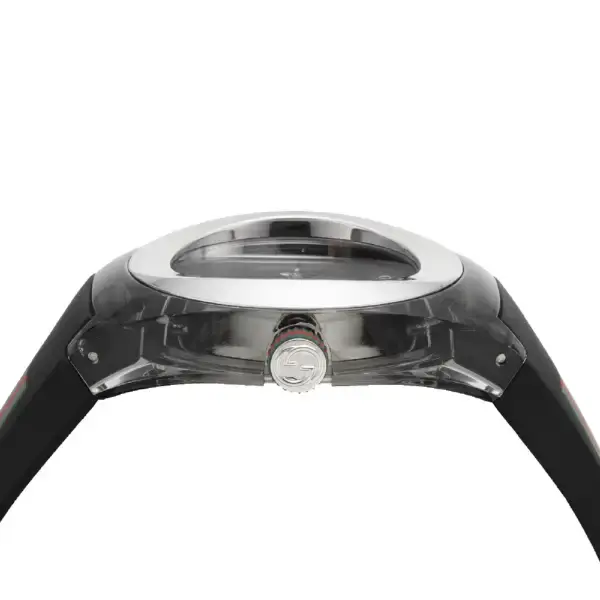 Thumbnail: Gucci Sync Collection Quartz Rubber Strap Silver Dial YA137116 Sporty Watch