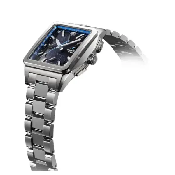 Thumbnail: Casio Oceanus OCW‑T5000‑1AJF Black Dial Solar Time Sync MB6 Bluetooth Watch