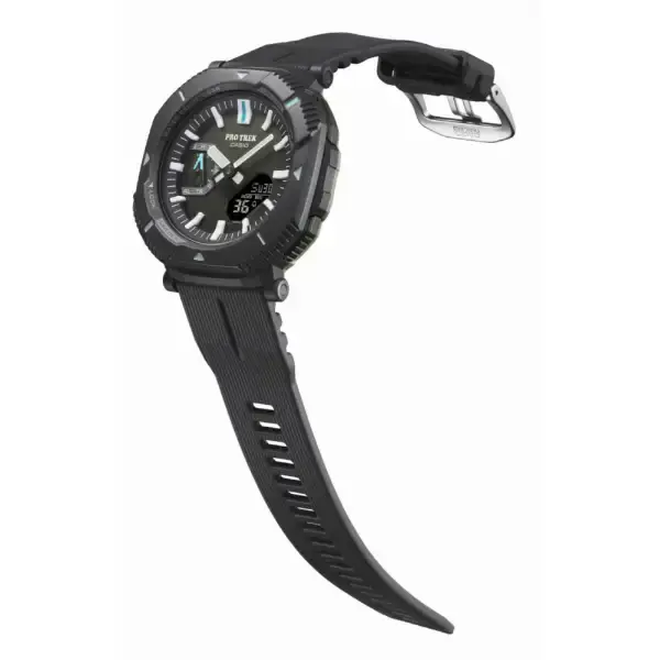 Thumbnail: Casio PRO TREK PRJ-B001-1JF Hiker Line Charcoal Gray Bluetooth Solar Watch