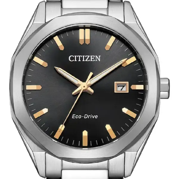 Thumbnail: Citizen Collection BM7620-83E Eco-Drive Solar Black Dial Stainless Steel Watch
