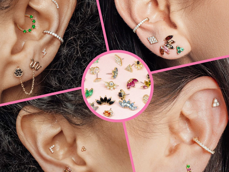 Ear Stacks using Nina Wynn Flat Back earrings